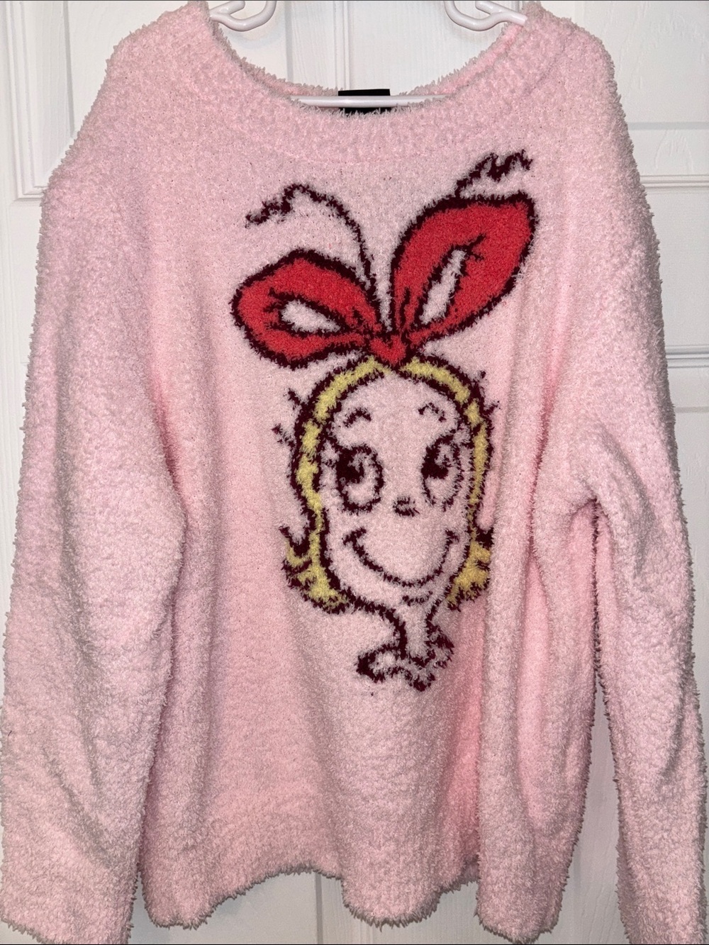 Cindy Lou Who girls fuzzy sweater large